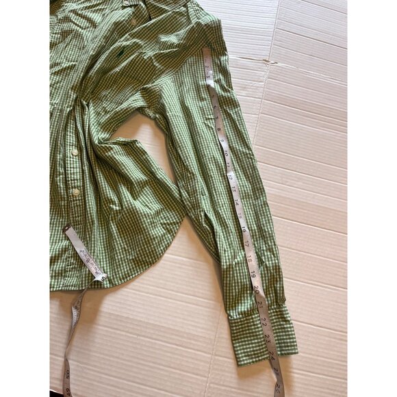 J.Crew Mens Green & White Gingham Long Sleeve Button-Up Shirt L - Picture 11 of 11